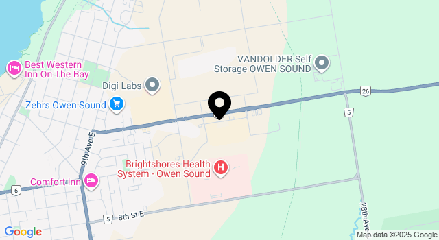 smart-centres-owen-sound map