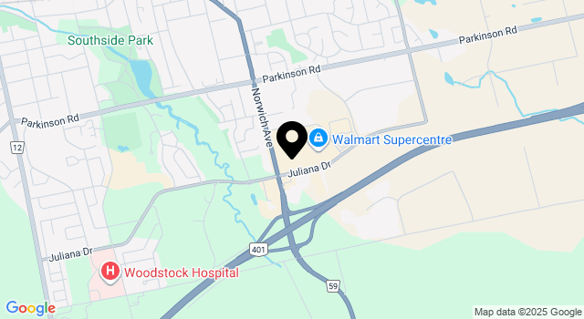 smart-centres-woodstock map