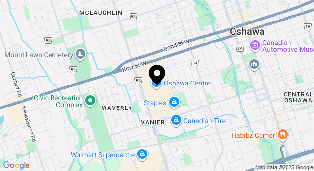 oshawa-centre map
