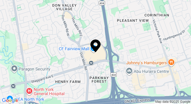 fairview-mall-north-york map